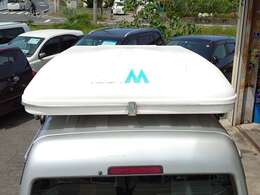 ルーフテント テント内にラダーが入れてあります。