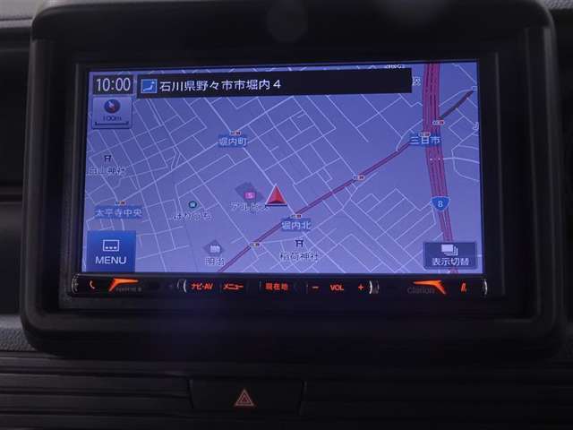 ナビゲーション付なので、何時何処でも行きたい場所へ。　ナビって無くて良いかなと思っていても一回使うと手放せませんよね。