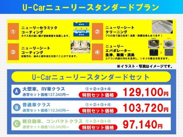 ボディコーティング・磨き、シートクリーニング・コーティング、エバポレーター洗浄＋除菌・消臭のセットです！！（普通車クラス）