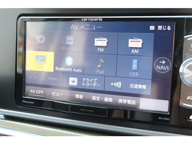 CD/DVDフルセグTV/USB/Bluetoothオーディオも対応♪