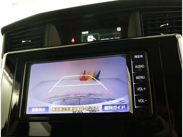 バックガイドモニターで、後方を確認しながら安心して駐車することができます。運転初心者も熟練者も必須の機能ですよ！