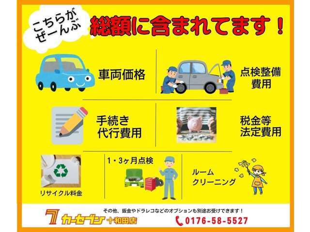 弊社の販売のアピール点です！弊社ではお客様に安心してお乗り頂けるよう、しっかり点検、整備を行っております。ローンの審査も行っておりますので、是非ご来店ください！