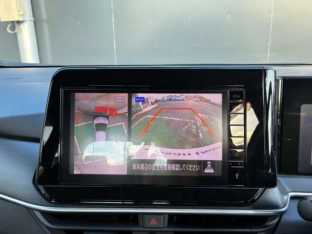 アラウンドビューモニター搭載車♪空から見ているかのような視点でクルマの周囲の状況が確認できるので、駐車が苦手な方でも安心してお乗りいただけます☆