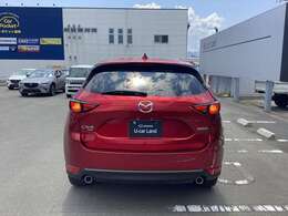真後はワイドボディならではの存在感があります。人を乗せても、たくさんの荷物を積んでも、たくましい走りを期待させてくれます。
