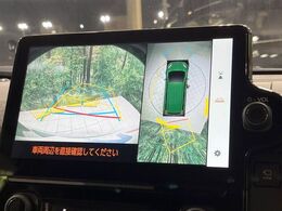 【パノラミックビューモニター】専用のカメラにより、上から見下ろしたような視点で360度クルマの周囲を確認することができます☆死角部分も確認しやすく、狭い場所での切り返しや駐車もスムーズに行えます。