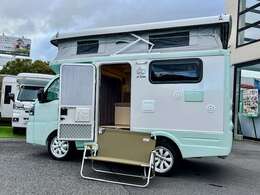 Fスプリング　JPSTAR-WIDE14インチアルミホイール＋ホイールスペーサーはオプション　車高205cmのコンパクトボディ　立体駐車場も駐車可能　ポップアップ開閉時43cmアップ　車内高176cm