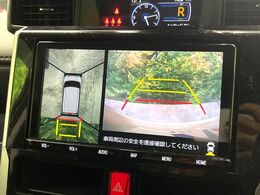 【パノラミックビューモニター】専用のカメラにより、上から見下ろしたような視点で360度クルマの周囲を確認することができます☆死角部分も確認しやすく、狭い場所での切り返しや駐車もスムーズに行えます。