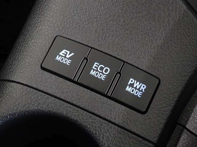 走行モードをEV・ECO・PWRモードからも選べます（通常はノーマルモードです）。