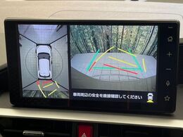 【パノラミックビューモニター】専用のカメラにより、上から見下ろしたような視点で360度クルマの周囲を確認することができます☆死角部分も確認しやすく、狭い場所での切り返しや駐車もスムーズに行えます。