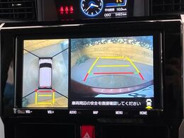 【パノラミックビューモニター】専用のカメラにより、上から見下ろしたような視点で360度クルマの周囲を確認することができます☆死角部分も確認しやすく、狭い場所での切り返しや駐車もスムーズに行えます。
