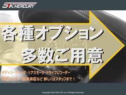 納車時に、お客様のご要望に合わせてオプションも多数ご用意！人気のボディコーティングなど、是非当店で！※オプションは別途有償になります。