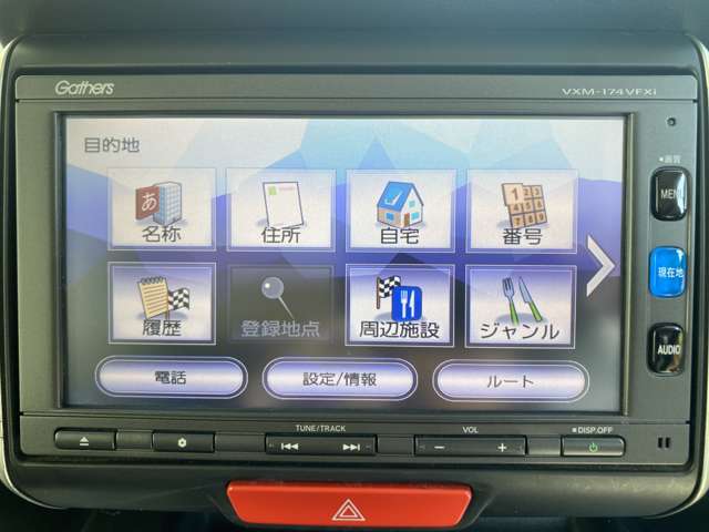 純正ギャザズフルセグナビ完備。