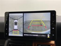【パノラマモニター】クルマを真上から見下ろした視点で駐車をサポートします！死角からの障害物にいち早く気が付くことができます。