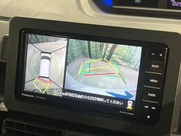 【パノラマモニター】専用のカメラにより、上から見下ろしたような視点で360度クルマの周囲を確認することができます☆死角部分も確認しやすく、狭い場所での切り返しや駐車もスムーズに行えます。
