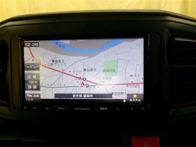ナビ付きですので、初めての場所でも安心です