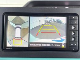【パノラマモニター】専用のカメラにより、上から見下ろしたような視点で360度クルマの周囲を確認することができます☆死角部分も確認しやすく、狭い場所での切り返しや駐車もスムーズに行えます。