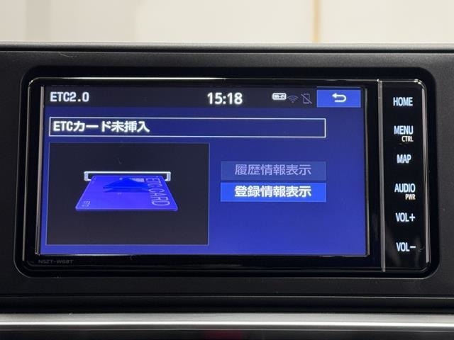 ナビ画面に連動したETCを装備しています。　過去に利用した利用料金も一目で分かって、とっても便利です。　ETCの抜き忘れ、挿し忘れも警告してくれるので安心ですね。