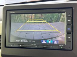 【バックカメラ】駐車時に後方がリアルタイム映像で確認できます。大型商業施設や立体駐車場での駐車時や、夜間のバック時に大活躍！運転スキルに関わらず、今や必須となった装備のひとつです！