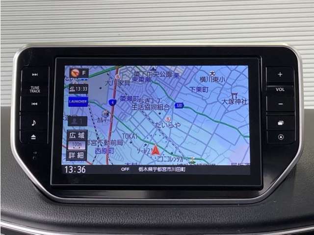 ナビ付きです。目的地を設定すれば、初めての場所でも簡単に行くことが出来ます。
