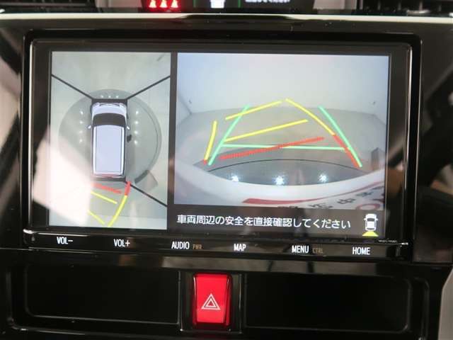 全方位カメラ付きで車庫入れもらくらくです。