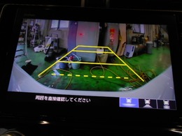 バックカメラの画像です。ガイドラインがスムースな車庫入れをサポートいたします！車庫入れの安心感がアップしますね☆