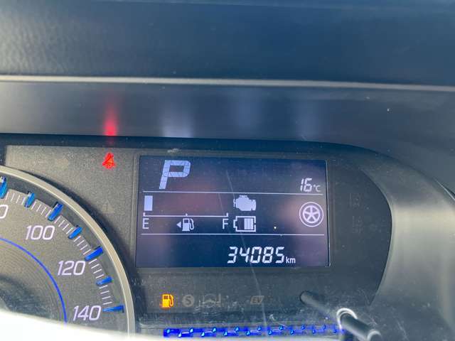 マルチインフォメーションディスプレイ　走行34，085キロ