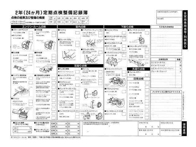 点検記録簿が発行されます。次回点検が必要な箇所が明確になり安心です。