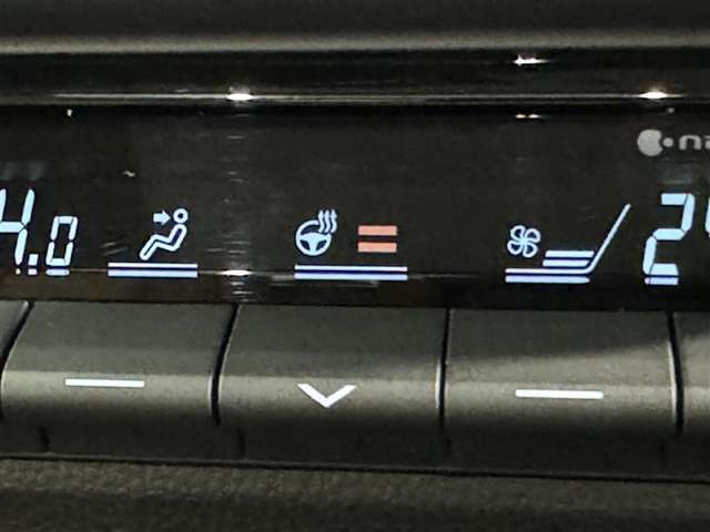 ステアリングヒーター付き。寒い日のドライブも、手のひらから温めてくれます。