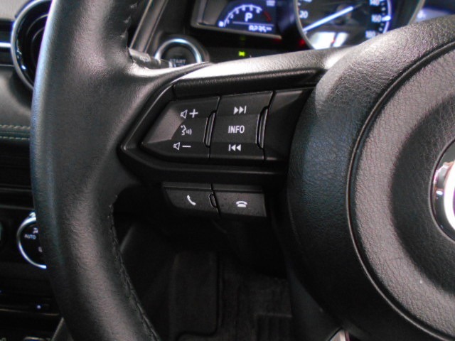 ハンドルにオーディオの操作スイッチが装備されています！視線を前方から外さずハンドルから手を離さずに操作できるのでとっても安全ですね♪