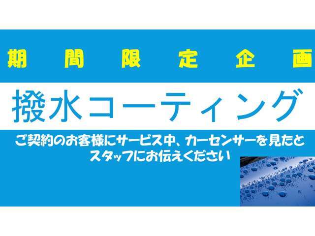 撥水コーティングを施工。鉄粉を専用の溶剤で流した後に施工するため洗車機の撥水とは一味違います