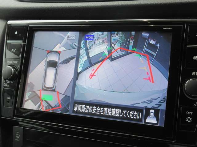 ★ガイドライン機能付きのリヤ・全方位カメラが装備されておりますので、後退時にとても便利です。