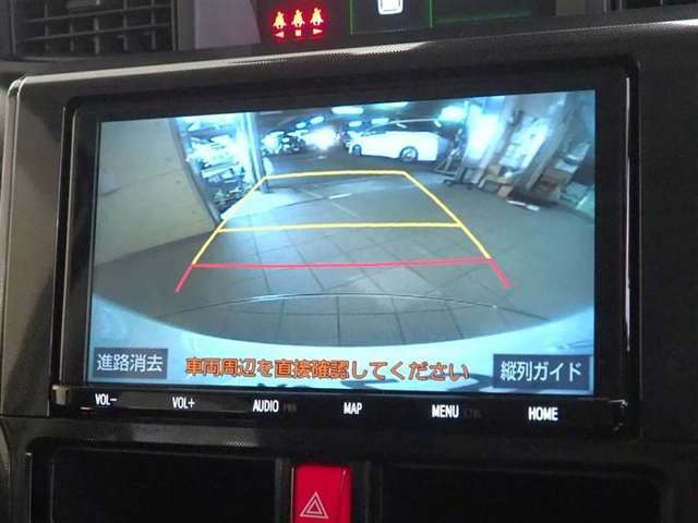 バックモニターで、後方を確認しながら安心して駐車することができます。運転初心者も熟練者も必須の機能ですよ！