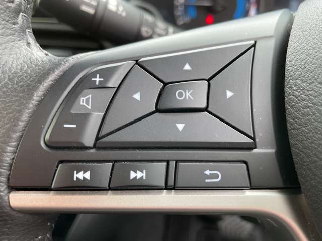 ステアリングに装備されたスイッチで運転中でも楽に音量の操作が可能です♪♪慣れると目線をそらさずに行えますので安全です♪♪