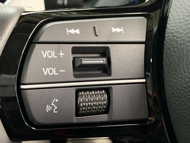 オーディオコントロールスイッチ付き！ハンドルを握ったままチャンネルや音量の調整が可能です。見た目以上に運転していると便利な機能なんですよ。