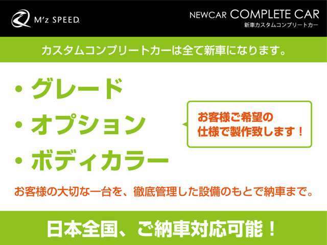 ご希望のグレード・ボディカラー・オプションでのご注文も可能でございます。詳しい納期や価格についてはお気軽にお問い合わせください！