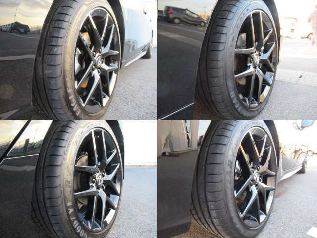 【外装】純正アルミホイール、タイヤ残り溝およそ6mmです。