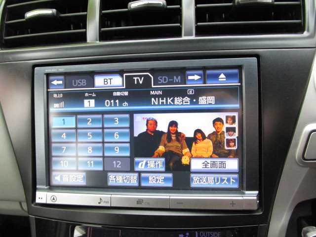 純正8インチフルセグナビ/Bluetooth。