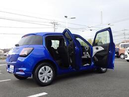 ドアが大きく開くので乗り降りもしやすいです。