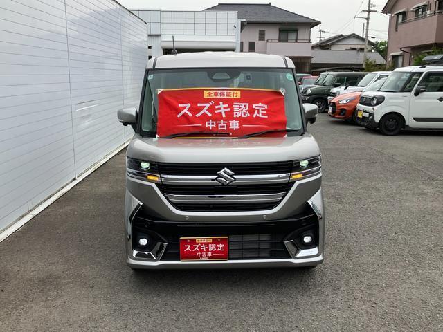 スペーシアカスタムXSターボ入荷しました！9インチナビや全方位カメラ、電動パーキングブレーキ・アダプティブクルーズコントロール、スリムサーキュレーターなどを装備した一台です！