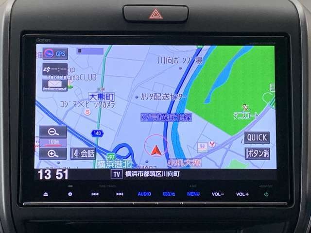 大画面9incのホンダ純正ナビ付き！独自のインターナビ搭載により、リアルタイムの交通渋滞情報だけでなく、お出掛け先の天気や様々な情報も取得できドライブをよりお愉しみ頂けます！♪