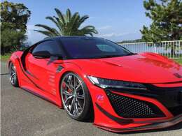 NSXベースフルオプション！アーティシャンスピリッツデモカー！カーボンファイバーエクステリア・インテリアスポーツパッケージ　カーボンファイバーエンジンカバー　セミアニリンフルレザーパワーシート