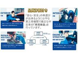 第三者機関で適正な中古車検査を行っております。