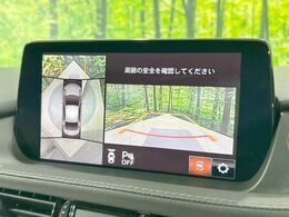 【360°ビューモニター】専用のカメラにより、上から見下ろしたような視点で360度クルマの周囲を確認することができます☆縦列駐車や幅寄せ時に活躍してくれます♪