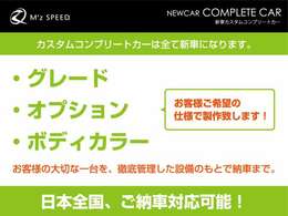 ■ご予算に合わせたご注文OK■ 新車だからこそ可能な、ご予算とお好みに合わせて、グレード・ボディカラー・オプションをディーラー様で新車購入するのと同じようにお選び頂けます。詳しくはお問い合わせ下さい。