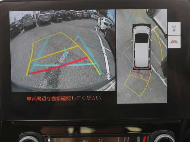 全方位モニター装備♪駐車の際や狭い道での幅寄せなどの時に死角なしで安心です！