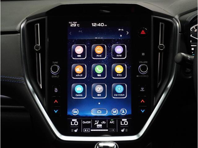 11.6インチセンターインフォメーションディスプレイはナビゲーションをはじめ、車両やエアコンの設定、SUBARU STARLINK、ラジオ・TV等様々な機能を内蔵！