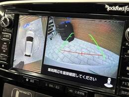 【アラウンドビューモニター】全周囲カメラで危険察知。狭い駐車場でも安心して駐車できますね。