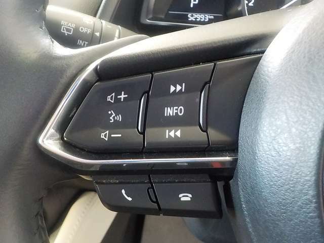 オーディオコントロールもステアリングスイッチで操作可能です。