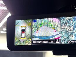 【アラウンドビューモニター】専用のカメラにより、上から見下ろしたような視点で360度クルマの周囲を確認することができます☆死角部分も確認しやすく、狭い場所での切り返しや駐車もスムーズに行えます。