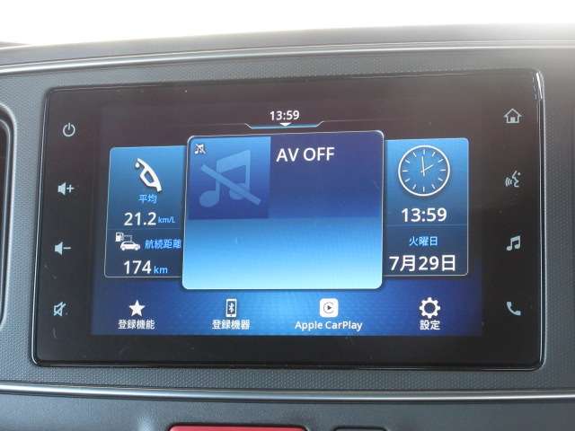 バックカメラ付のディスプレイオーディオ、Apple　CarPlay・Android　Auto対応☆無料保証付き販売車です！　☆全国どこへでも！　陸送可能（有料）ですので、県外の方も是非ご相談ください！